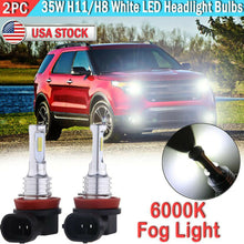 2x 70W 6000K 8000LM Pure White H11/H8 LED Headlight Low Beam Fog Light Fit Ford