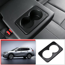 For Nissan Rogue 2014-2020 ABS Carbon Fiber Rear Row Water Cup Cover Trim 1Pcs