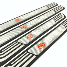 4PCS Silver Rubber Car Door Scuff Sill Cover Panel Step Protector For Toyota