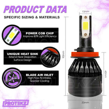 Protekz LED Fog Light Kit 2 Bulbs CREE H8 6000K for 2017 - 2019 Nissan Rogue