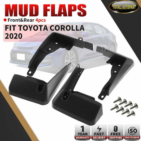4x Splash Guards Mud Flaps MudFlaps Front & Rear for Toyota Corolla 2020 Sedan