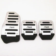 Silver Universal Racing Sports Non-Slip Automatic Car Gas/Brake Pedal Pads Cover