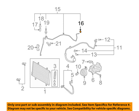 TOYOTA OEM A/C AC Condenser/Compressor/Line-Liquid Line Seal 9006908011