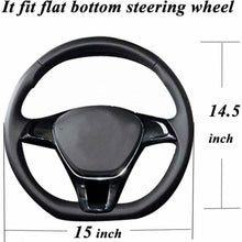 Flat Bottom D Shaped Steering Wheel Cover Fit For VW Nissan Toyota Subaru Kia