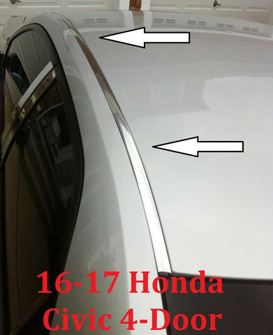 For 2016-2020 HONDA CIVIC CHROME ROOF TRIM MOLDING KIT