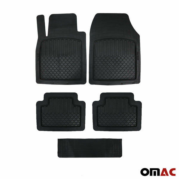 For Toyota Corolla Waterproof Rubber 3D Molded Black Floor Mats Liner 5 Pcs.