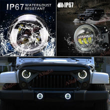 For 2007-2018 Jeep Wrangler JK Halo 7'' LED Headlights RGB Lights Fog Turn Combo