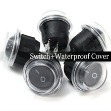 5 PCS 2PIN ON OFF SPST Round Dot Auto Car Rocker Toggle Switch Waterproof Covers