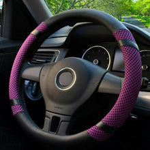 15'' 37-38cm Auto Car Steering Wheel Cover Breathable Anti-Skid Soft Grip Purple