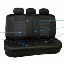 3 Row 8 Seaters Seat Covers For SUV Van 3D Mesh Solid Black Full Set