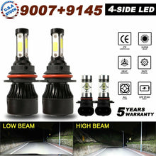LED Headlight Bulbs 9007 + Fog Light 9145 for Ford F-250 Super Duty 2002-2004