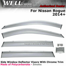 For Nissan Rogue 14-Up Clip On WELLvisors Window Visors Deflectors Rain Guards