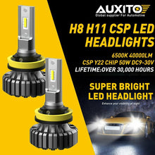 AUXITO H11 H8 LED Headlight Kit Low Beam Bulb Super Bright 6000K 20000LM CANBUS