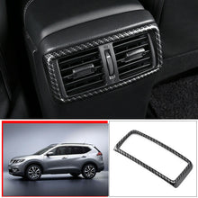 For Nissan Rogue 2014-2020 ABS Carbon Fiber Rear Row Air Outlets Vent Cover Trim