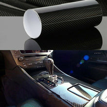 Accessories Carbon Fiber Vinyl Film 7D Car Interior Wrap Stickers Moulding Trim