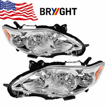For 2011 2012 2013 Toyota Corolla Chrome Headlights Headlamps Pair Left+Right