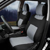 13pc Set Car Seat Covers Protection Set Black / Gray Two Tone Carpet Mats
