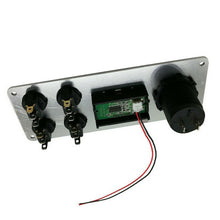 2USB Socket Charger LED Voltmeter 4 Gang ON-Off Toggle Switch Panel for Car Boat