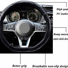 D shape Steering Wheel Cover Fit For VW Nissan maxima Toyota Hyundai Subaru