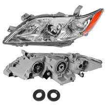 Fit 2010-2011 Toyota Camry Chrome Housing Amber Corner Projector Headlight/Lamp