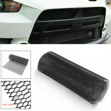 Black Aluminum Mesh Grille Cover Car Bumper Fender Hood Vent Grill Net Accessory