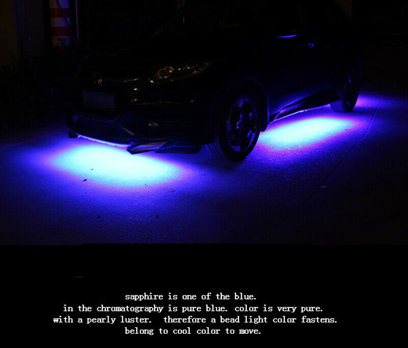 4pcs App Control RGB LED Under Car Strip Underbody System Glow Neon Light Kit