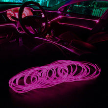 6.5FT/2M LED Car Interior Decor Atmosphere Wire Strip Pink Light Lamp Accessory