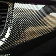 Car Stickers Carbon Fiber 7D Ultra Shiny Gloss Vinyl Wrap Decal Black 12"x 60"