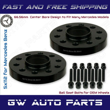 2 PCs 25mm Mercedes Benz 5x112 REAR Hub Centric Wheel Spacers W/lug Bolts Kit