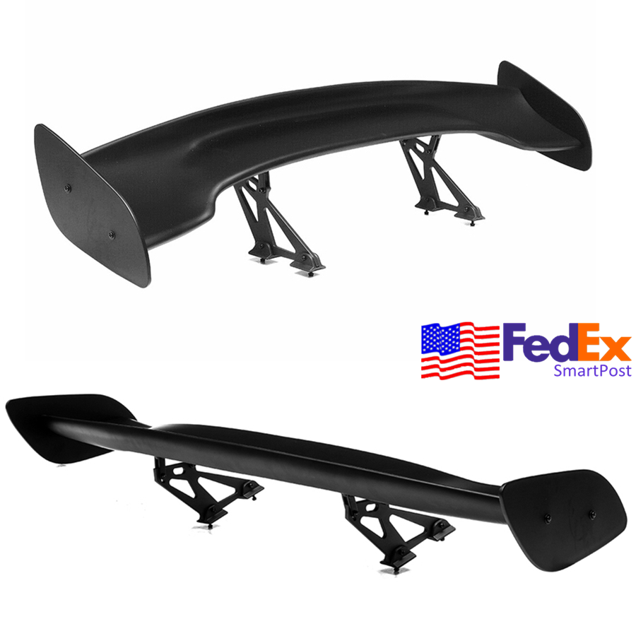 Universal 56'' Racing Car Trunk Spoiler GT-style Wing Matte Black Adjustable USA