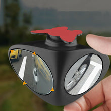 1x 2 in 1 Car Blind Spot Mirror Wide Angle 360 Rotation Adjustable Convex Useful