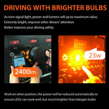 2x LED Rear Turn Signal Lights for Toyota Yaris 2007-2019 W Canbus Amber Blinker