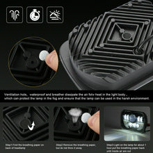 H6054 7x6" LED Headlight Hi/Lo Beam Halo DRL For Express Savana 1500 2500 3500