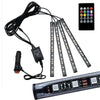 4x 12 LED RGB Car Interior Atmosphere Footwell Strip Lights Floor Decor Lamps