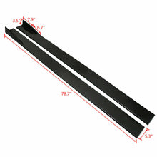 78.7" Side Skirts Rocker Panel Splitter Lips Black For Toyota Corolla 1987-2021