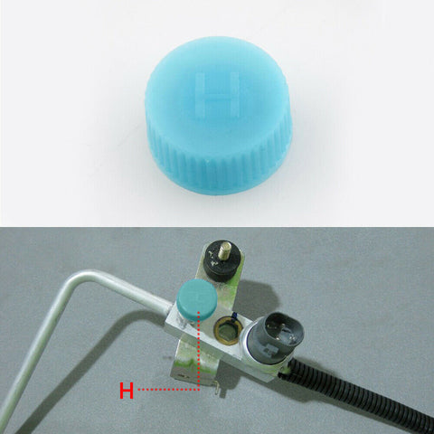 2Pcs High and Low Pressure AC System Blue Valve Cap Air Conditioning Service New