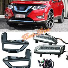 For Nissan Rogue X-Trail 2017-2020 LED Front Fog light Kit w/Switch Cable Bezel