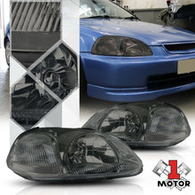 Smoke Tinted Headlight Clear Corner Turn Signal Reflector for 96-98 Honda Civic