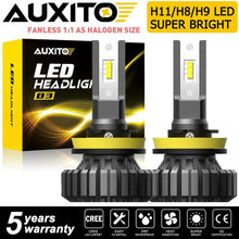 AUXITO H11 LED Headlight Kit Low Beam Bulb Super Bright 6000K ERROR FREE CANBUS