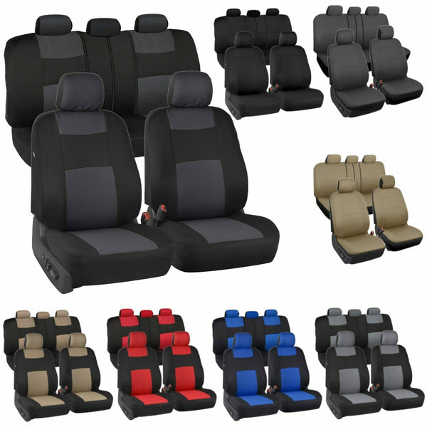 Auto Seat Covers for Car Truck SUV Van - Universal Protectors Polyester 8 Colors