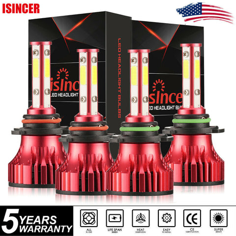 FOR 94-98 Chevy C/K Pickup Silverado Suburban Tahoe Led HEADLIGHT BULBS KIT USA