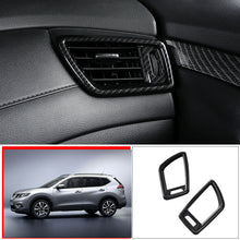 For Nissan Rogue 2014-2020 ABS Carbon Fiber Dashboard air outlets vent Trim 3pcs