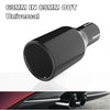 Universal Car Stainless Exhaust Tip Round Glossy Black 2.5