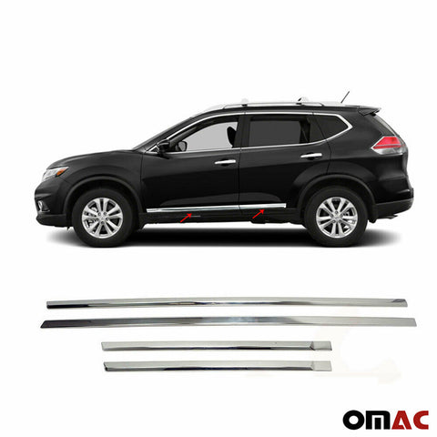 For Nissan Rogue 2014-2020 Chrome Side Door Trim Guard S.Steel 4 Pcs