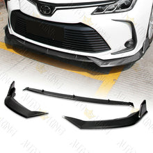 3PCS CARBON STYLE FRONT BUMPER SPOILER LIP FIT 2019-2020 TOYOTA COROLLA