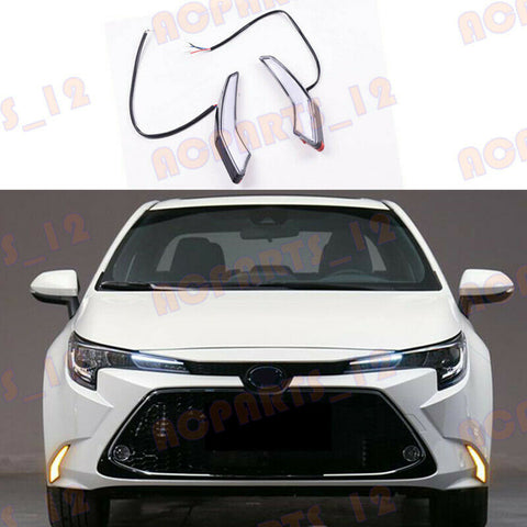 Double color Daytime Running Lights For Toyota Corolla L LE XLE Hybrid LE 2020