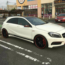 2 Matte Black Car Door Body Side Stripe Sticker Graphics Decal for Mercedes Benz