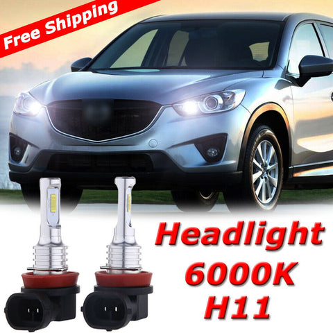 2x H11 35W 4000LM 6000K White LED Headlight Low Beam Bulbs for Mazda CX-5 13-15