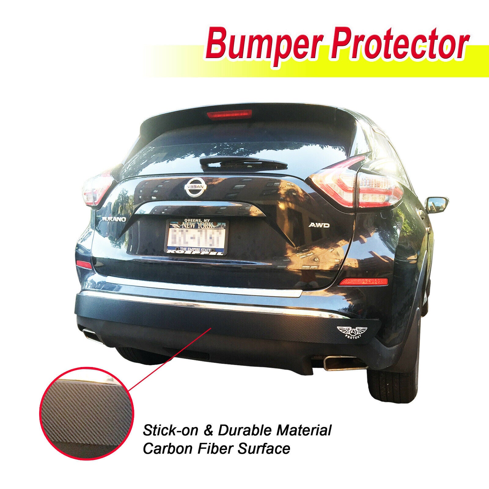 Car Front & Rear Bumper Guard Protector Strip & Stick On City Parking for Toyota