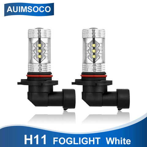 2x H11 LED DRL Bulbs Fog Light High Power 160W 6000k For 2007-2018 Toyota Camry